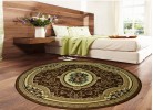 Тъкан персийски килим Blue stones 5261 brown кръг
